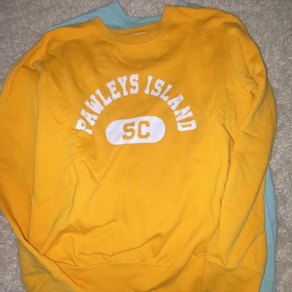 2 Women’s small sweatshirt, yellow and teal Pawleys island SC sweatshirt. - Picture 4 of 4